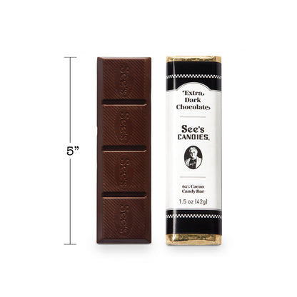 Extra Dark Chocolate Candy Bars