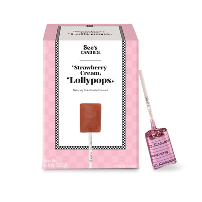 Strawberry Cream Lollypops